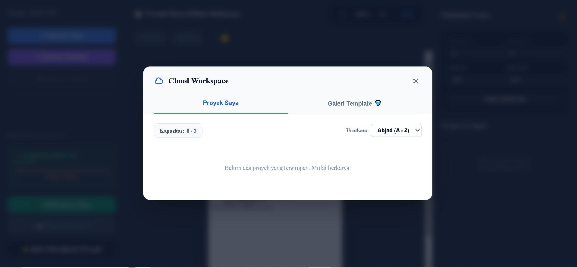 Interface Web Editor